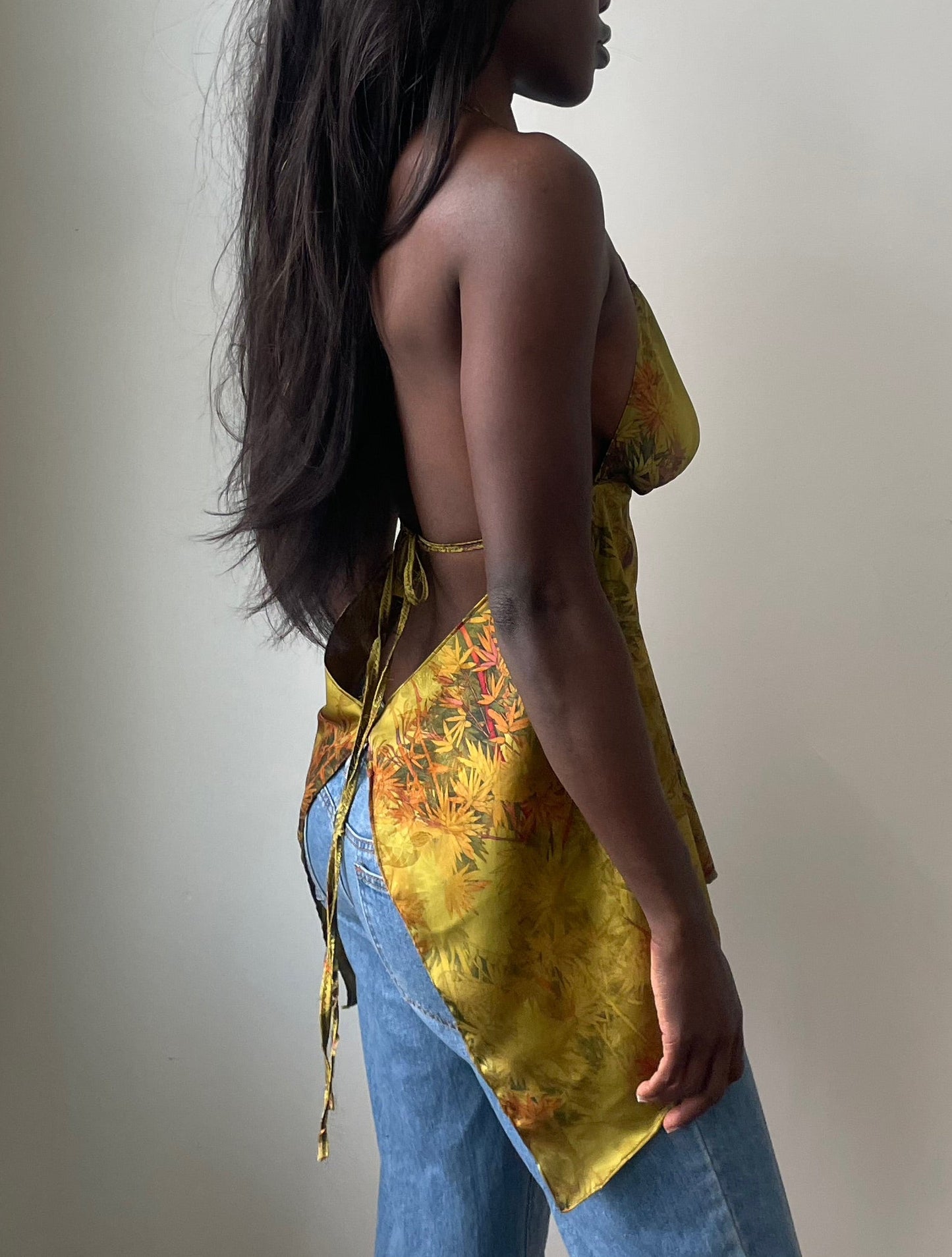 Olive Silk Top