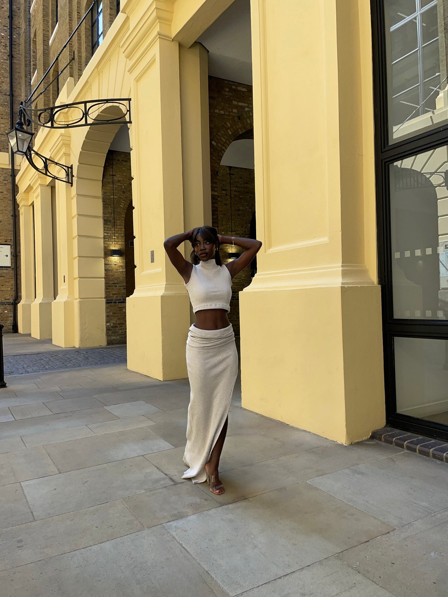 Knitted top in ivory