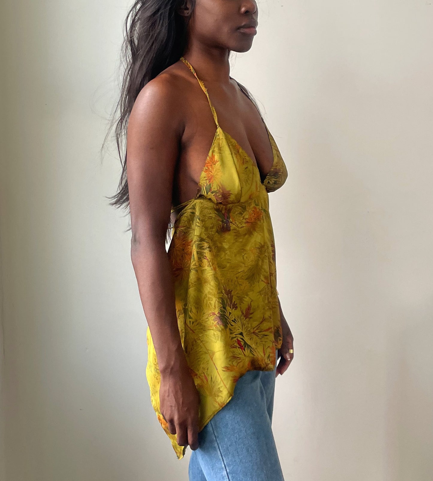 Olive Silk Top