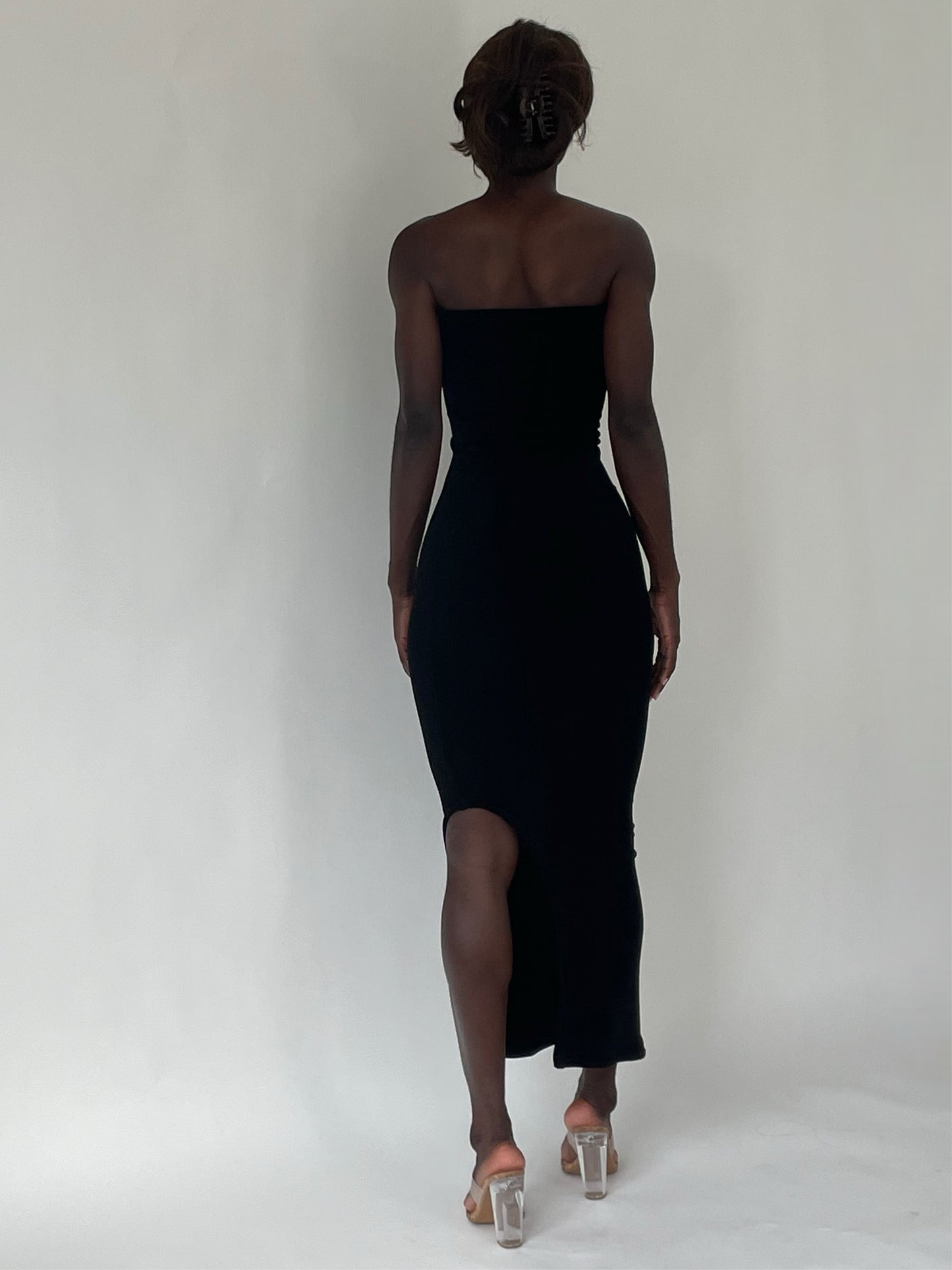 The Carmen Double Layered Classic Black Dress